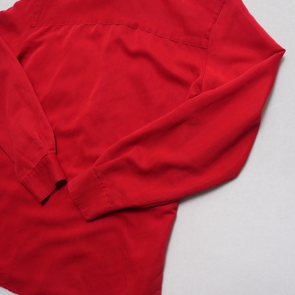 Crazy Horse Womens Medium Red Career Button Up Office Casual Shirt - Picture 15 of 16